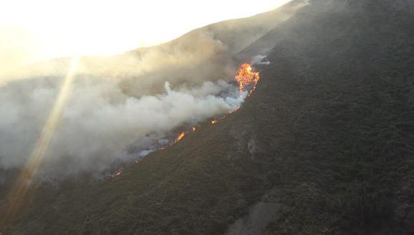 Tres incendios forestales son registrados en provincia de Churcampa