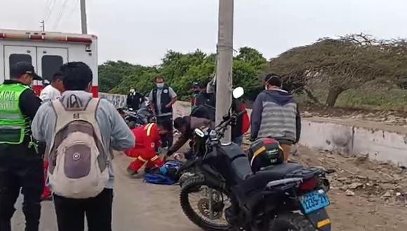Motociclista resultó herido tras chocar contra un automóvil en Chincha