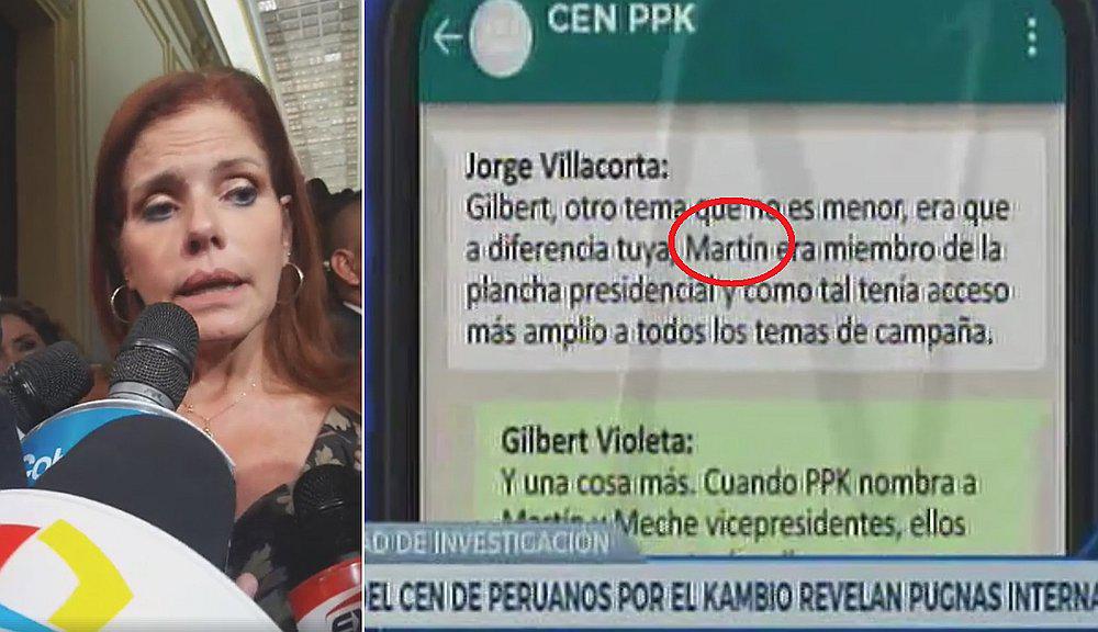 Mercedez Aráoz sobre chat donde mencionan a Martín Vizcarra: "Hay intención de hacer caer al Presidente"