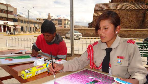 Puno: Más de 340 estudiantes participaron del primer concurso de Dibujo y Pintura en Melgar