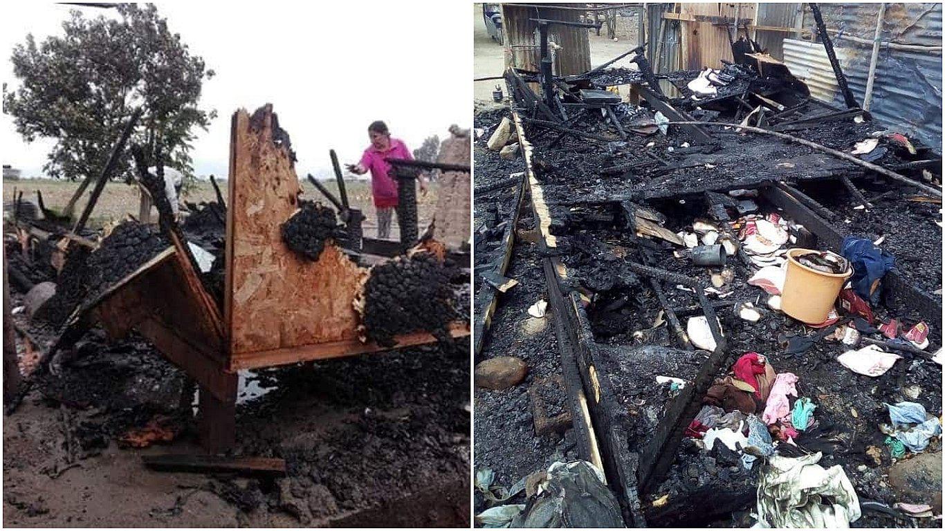 A cenizas queda reducido módulo de vivienda 