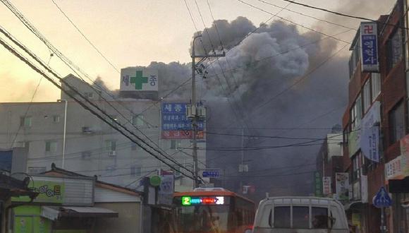Corea del Sur: ​Incendio en hospital deja 37 muertos (VIDEO y FOTOS)