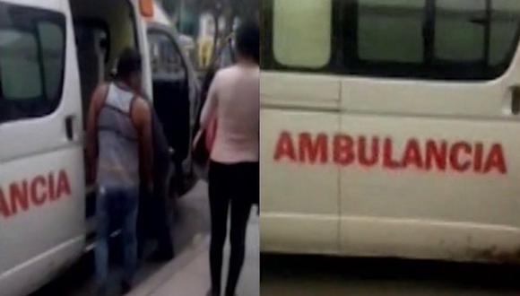 Chofer de ambulancia intentó usar el vehículo como transporte público (VIDEO)