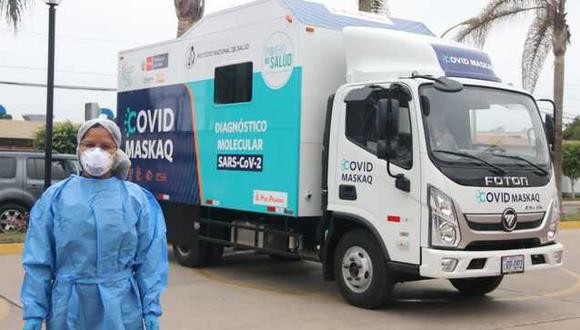 El laboratorio móvil Covid Maskaq procesará más de 600 muestras semanales en Piura, ante una eventual cuarta ola.