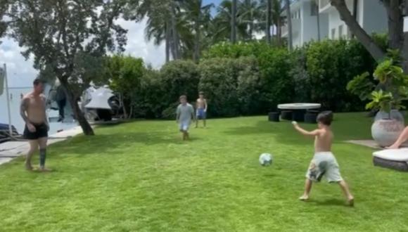 Hijo menor de Messi deslumbra con sus habilidades con el balón. Foto: @leomessi