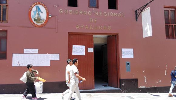 Gobierno Regional de Ayacucho con apenas 51.55 de ejecución presupuestal 
