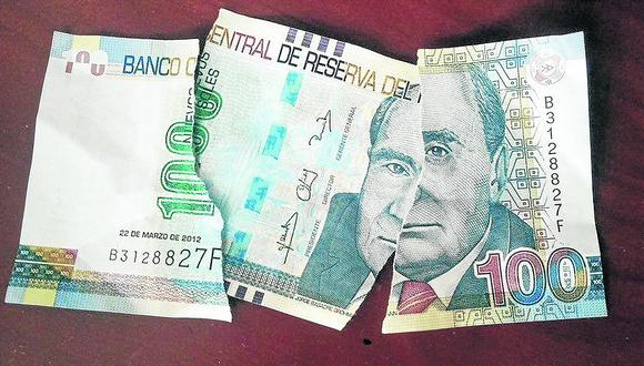 ​Ojo: billetes reales deben contar con  tres medidas de seguridad 