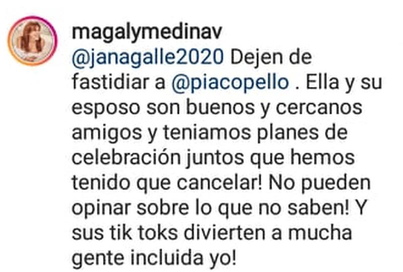 Magaly Medina enfurece con usuario que criticó el saludo de cumpleaños de su amiga María Pía