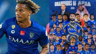 André Carrillo celebra un título: Al Hilal salió campeón de la Liga de Campeones de Asia tras derrotar por 2-0 al Pohang Steelers