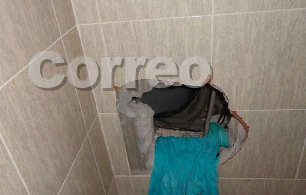 Ladrones cavan forado para robar banco (FOTOS)