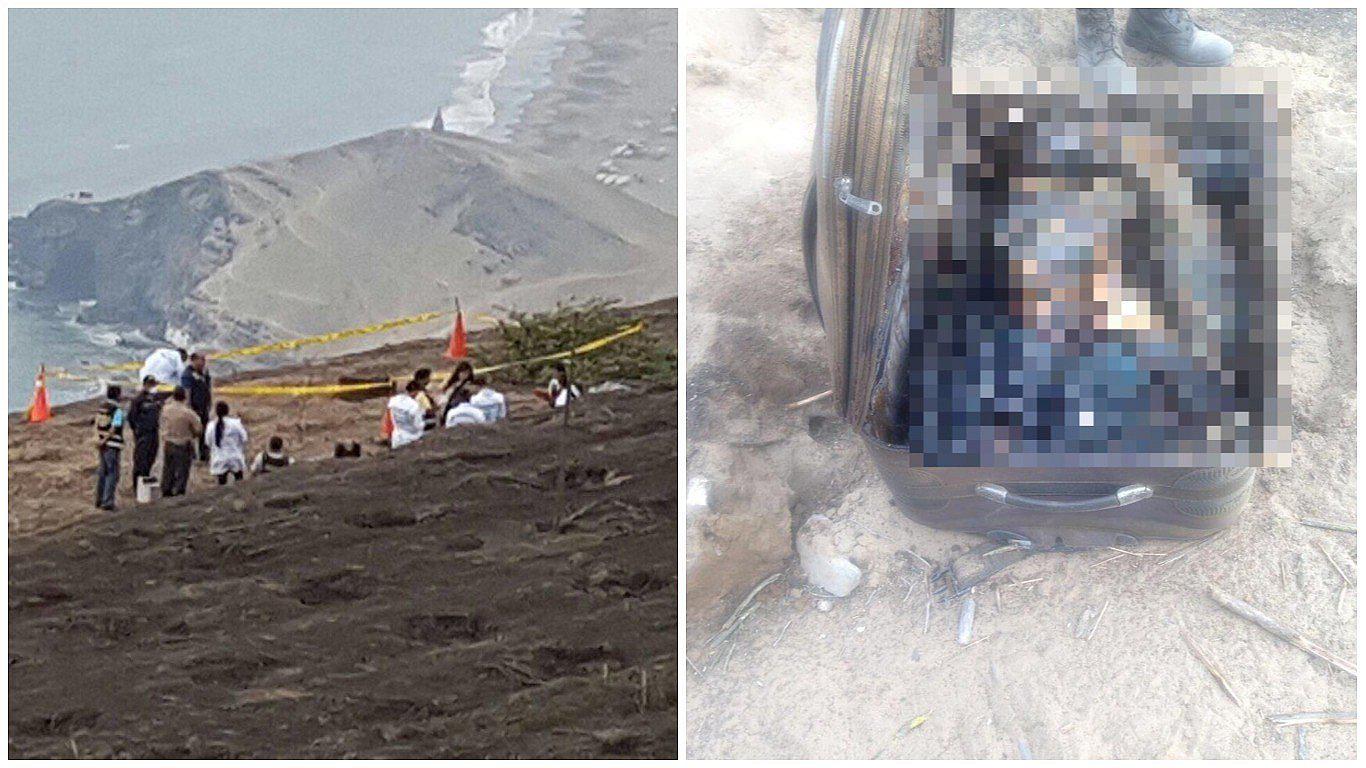 Pasamayo: Hallan el cuerpo calcinado de una mujer en maleta (VIDEO)
