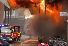 En la ciudad de Londres, este policía salvó de un incendio a dos niños pequeños