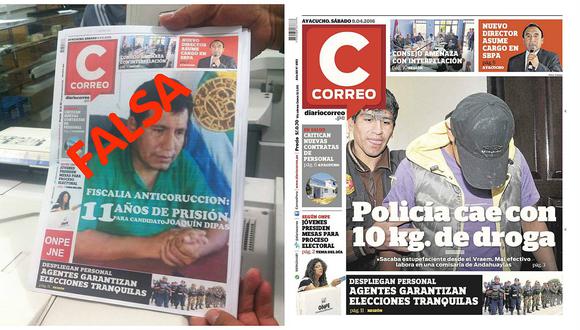 Policía interviene local donde imprimían falsos ejemplares de Correo Ayacucho 