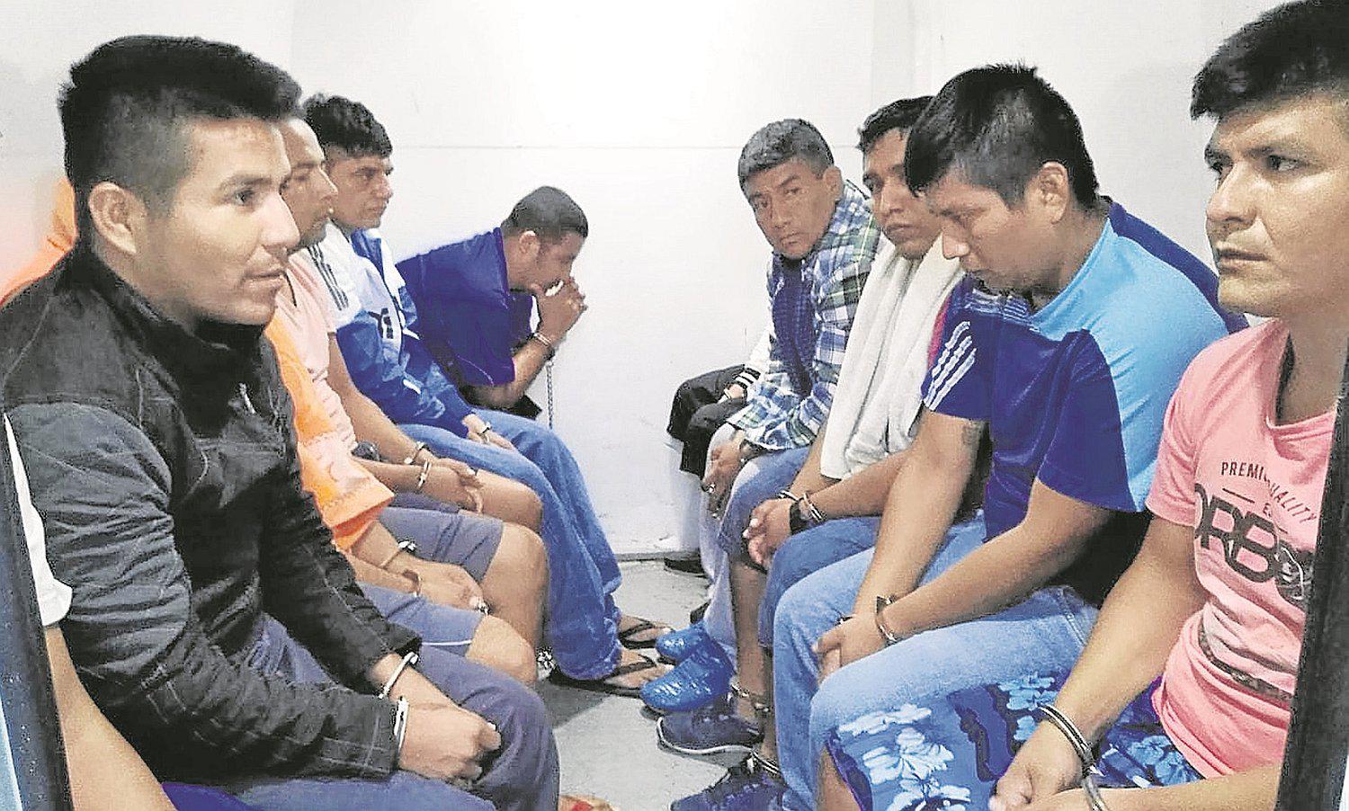 Extorsionadores de cuatro organizaciones criminales son trasladados a Cochamarca