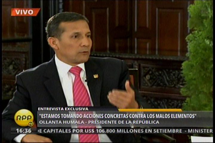 Ollanta Humala: "No hay poder paralelo, sólo corrupción en resguardo policial"