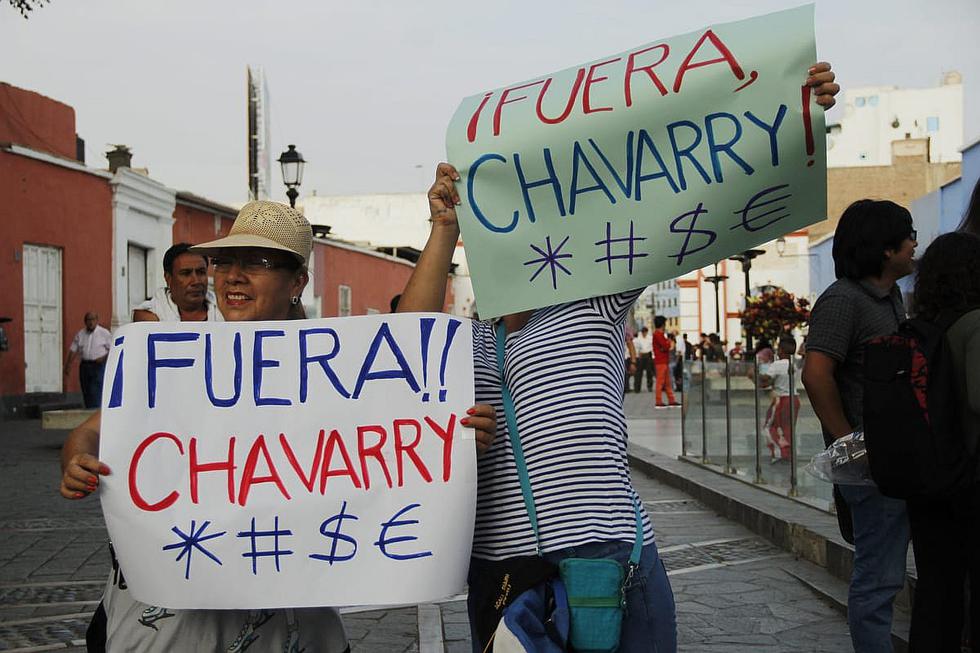 Trujillanos marchan en contra de Pedro Chávarry (FOTOS Y VIDEO)