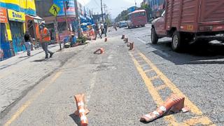 Arequipa: Proyecto de ciclovías temporales en estado de abandonado