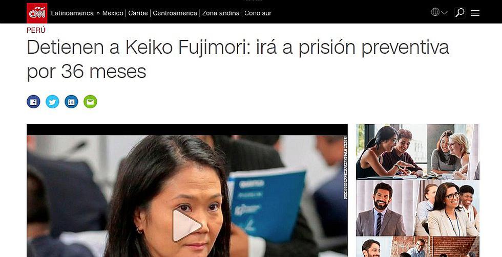 Keiko Fujimori: así informó la prensa internacional sobre prisión preventiva (FOTOS)