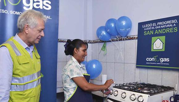Pisco: ​Inauguran primer hogar con gas natural en San Andrés