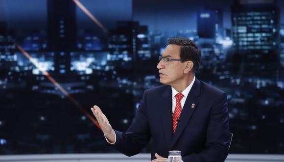 Presidente Martín Vizcarra dio entrevista esta noche