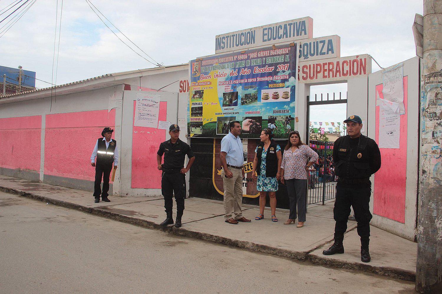 Chimbote: Autoridades ponen en marcha plan "Escuela Segura 2017"