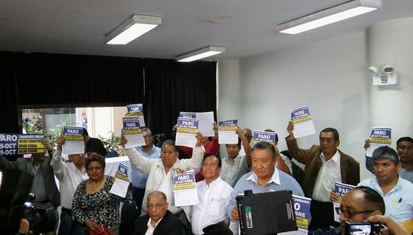 ​Transportistas de Lima anuncian paro para el 29 de octubre