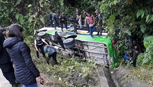 Cusco: Lista de heridos y fallecidos tras vuelco de bus de la PNP (FOTOS)