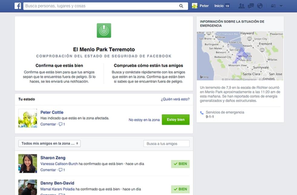 Facebook presenta Safety Check: Una herramienta para comunicarte en un desastre natural