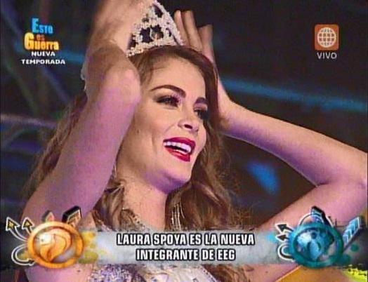 Miss Perú Laura Spoya genera indignación por su ingreso a Esto Es Guerra (VIDEO)