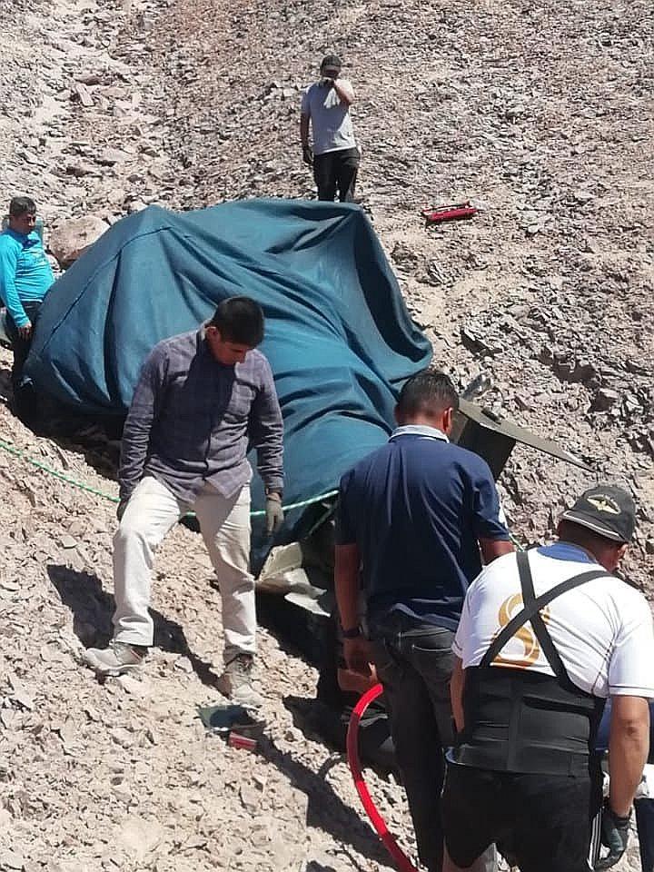 Caída de helicóptero en Moquegua deja dos oficiales heridos