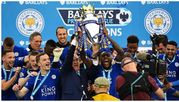 El Leicester recibe el título de campeón de la Premier League