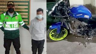 Motociclista atropella a policía en su intento de huir de operativo en Cusco