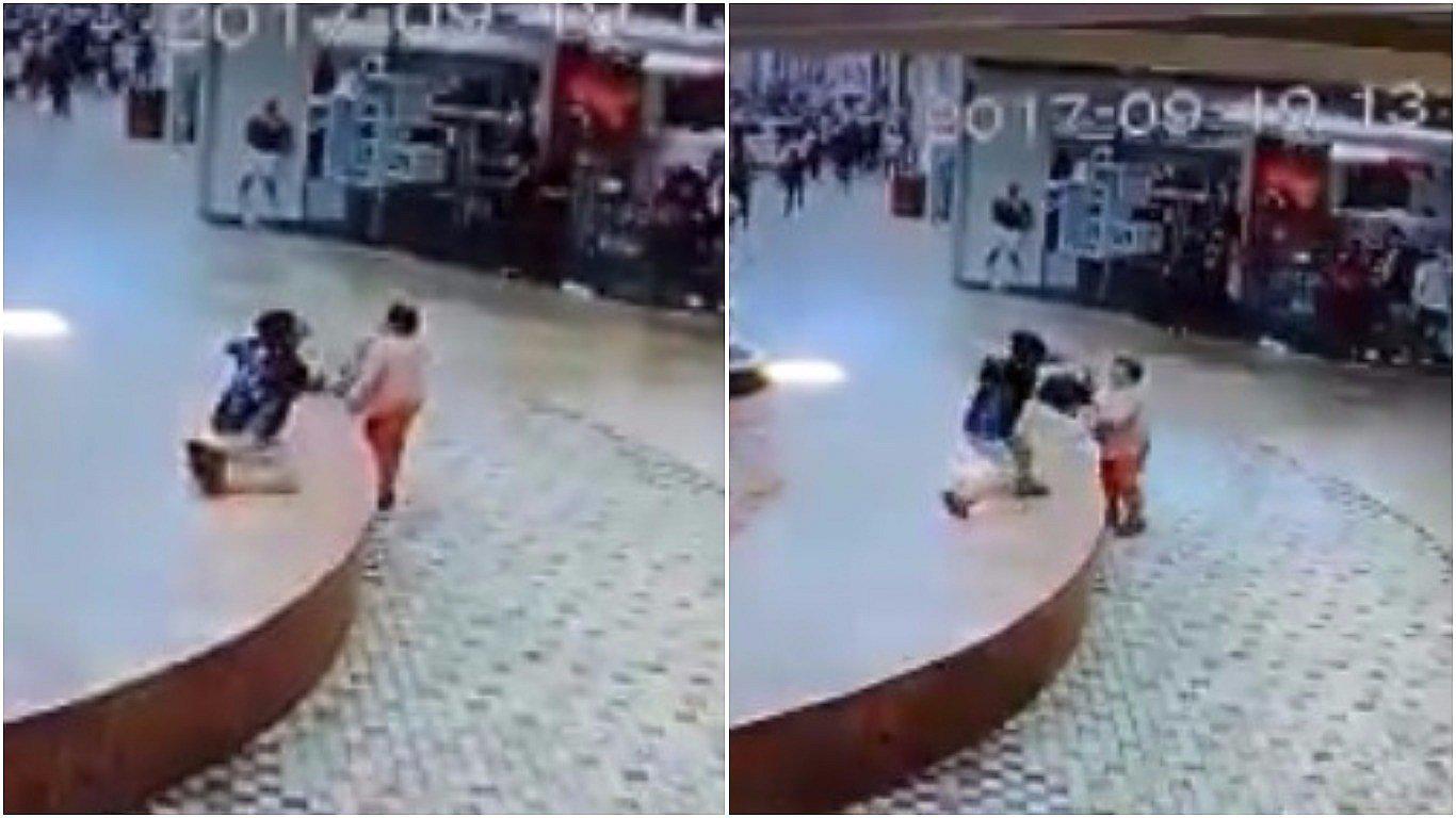 Terremoto en México: señora se salva de milagro de ser aplastada por vidrio (VIDEO)