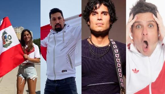 Artistas peruanos apoyaron a la selección mediante mensajes de aliento en sus redes sociales. (Foto: Instagram: @elmiyashiro, @pedrosuarezvertiz, ​@gianpierodiazof  @piacopello)