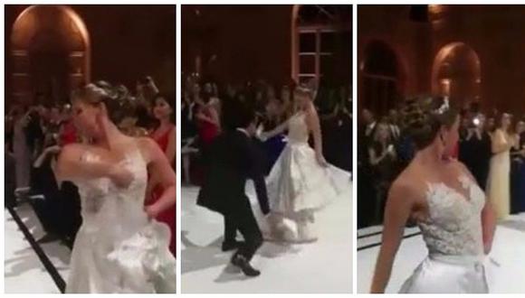 Luciana León deslumbró bailando marinera con su flamante esposo (VIDEO)