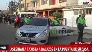 Comas: sicarios en moto matan a balazos a taxista en el frontis de su casa