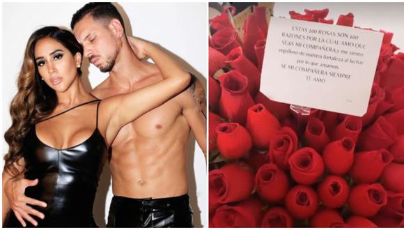 Anthony Aranda le envía 100 rosas a Melissa Paredes tras audios de Paula Manzanal. (Fuente: Instagram @melissapareds)