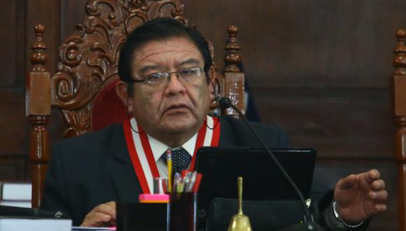 El presidente del JNE, Jorge Luis Salas Arenas, rechazó cualquier tipo de insinuación de fraude respecto a las Elecciones Generales 2021. (Foto. GEC)