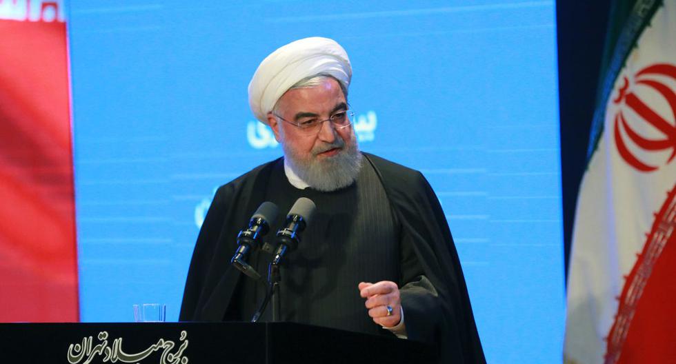 Una imagen del presidente iraní Hasan Rouhani durante una conferencia en Teherán. (AFP/HO).