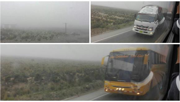 Densa neblina se registra en la carretera Arequipa - Puno 