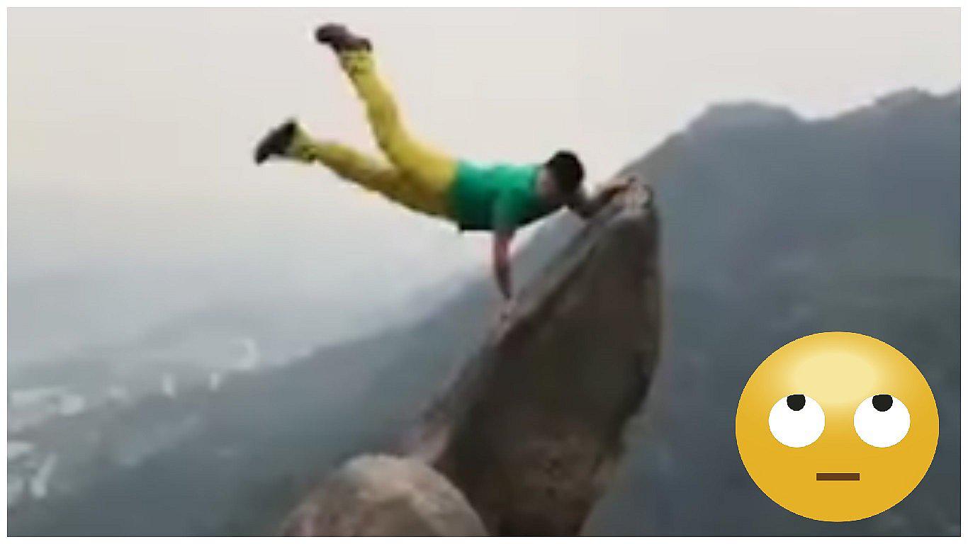 YouTube: quiso impresionar con poses arriesgadas en abismo pero todo terminó así (VIDEO)