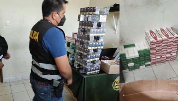 Se presume que los cigarrillos sean de procedencia paraguaya y que ingresaron al país por la frontera con Bolivia. Tenían como destino final el país ecuatoriano (Foto: PNP)