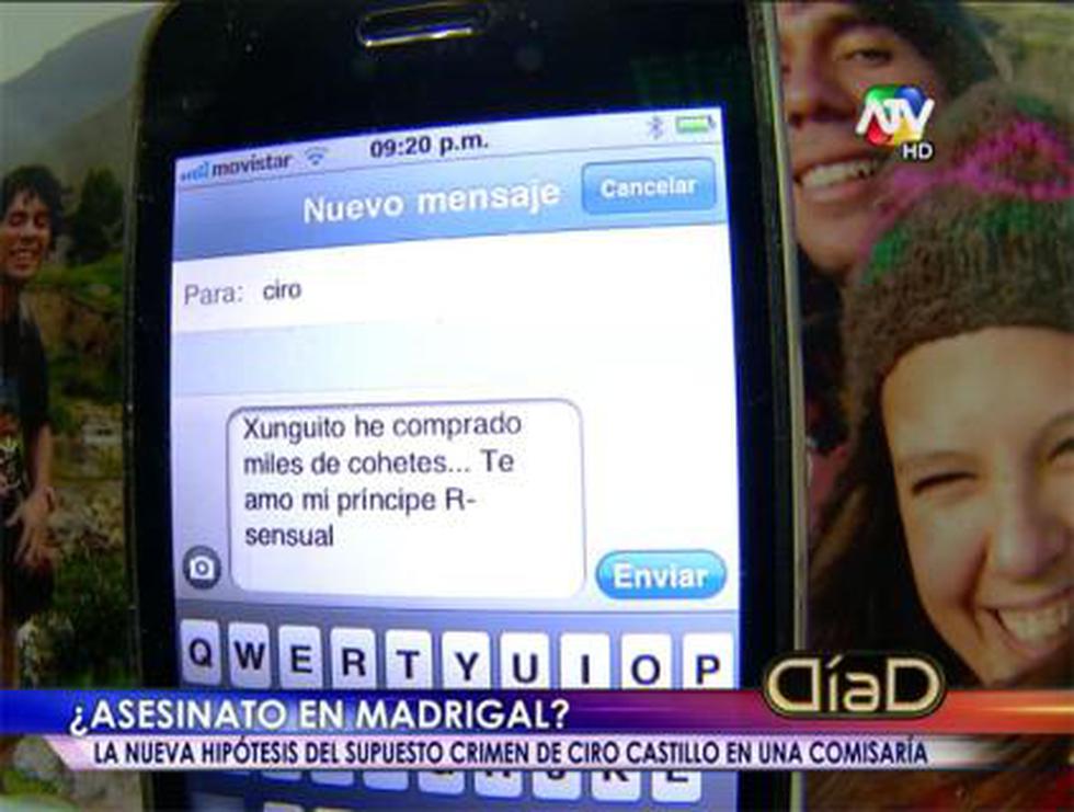 Rosario y Ciro se prodigaban amor eterno según mensajes de texto