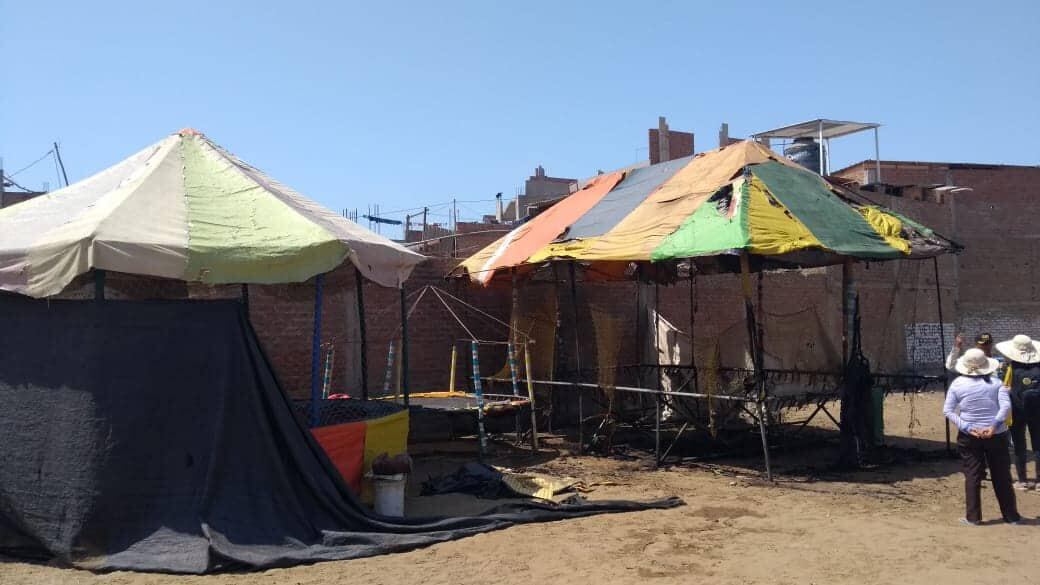 Extorsionadores quemaron los juegos recreativos del dueño. (GEC)