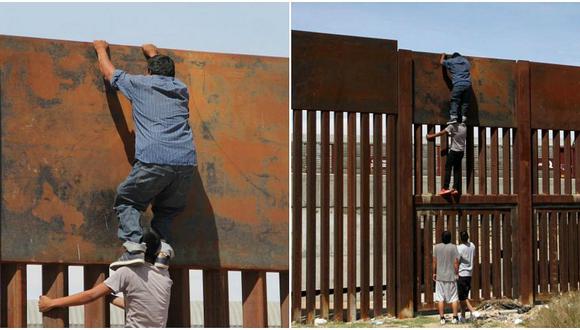 Inmigrantes ilegales muestran cómo cruzar la frontera con Estados Unidos en cuestión de segundos (FOTOS)