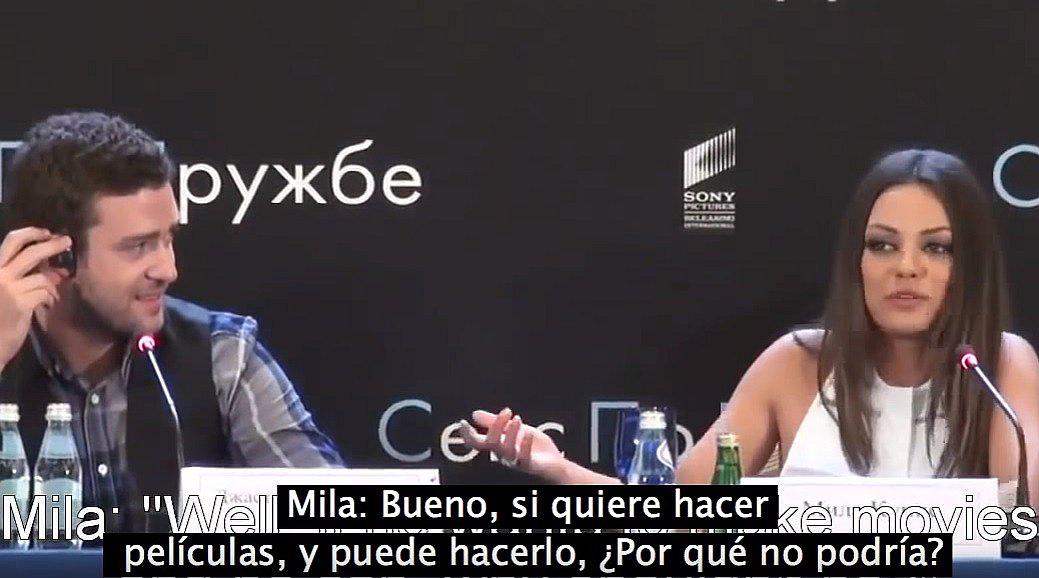 Mila Kunis defiende en ruso a Justin Timberlake y deja en ridículo a periodista [VIDEO]