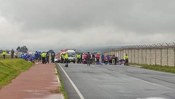 El accidente se produjo en la ciudad de Latacunga, ubicada a unos 80 km al sur de Quito. (Foto: Twitter @ECU911_)