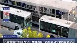 La Victoria: choque de tres buses del Metropolitano deja 25 heridos a la altura de estación Canadá (VIDEO)