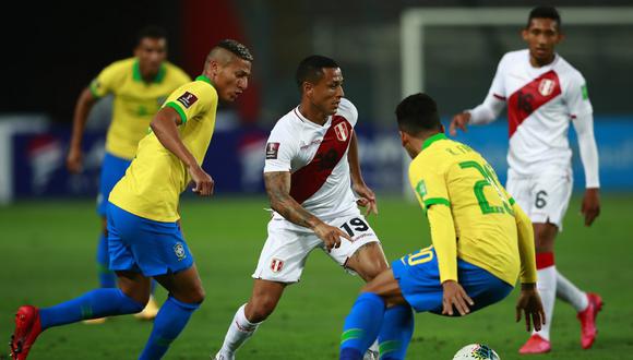 Perú perdió por 4-2 ante Brasil por la jornada 2 de las Eliminatorias rumbo a Qatar 2022. (Foto: AFP)