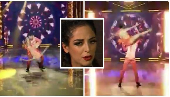 EGS: Andrea Luna trató de hacer baile improvisado pero sufrió aparatosa caída (VIDEO)